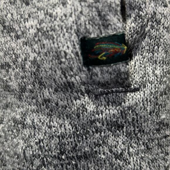 Orvis Men's Sherpa-Lined 1/4-Zip Pullover Sweater Heather Gray Size M - Picture 11 of 11